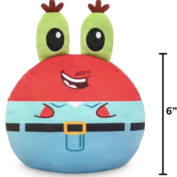 TeeTurtle Spongebob Squarepants Reversible Plushie Mr. Krabs and Krabby Patty 6" - Picture 4 of 5